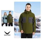 Snow hawk men’s winter detachable 3 in 1 two piece polar fleece jackets code 68991 - Image 3