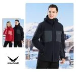 Snow hawk men’s winter detachable 3 in 1 two piece polar fleece jackets code 68991 - Image 4