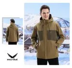 Snow hawk men’s winter detachable 3 in 1 two piece polar fleece jackets code 68991 - Image 5