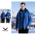 Snow hawk unisex detachable 3 in 1 two piece down jacket code 68997