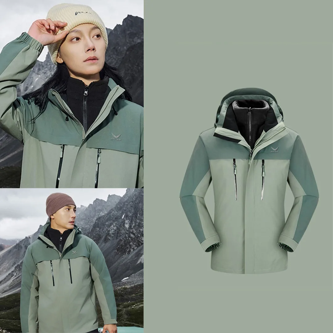 Snow hawk Unisex Winter Detachable 3 in 1 Two Piece Adjustable Hooded Fleece Jackets - Windproof and Waterproof Ski Jacket with Fleece Jacket - Insulated Coat for Cold Weather (Code 79817) - Image 9