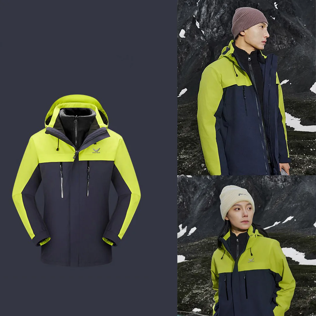 Snow hawk Unisex Winter Detachable 3 in 1 Two Piece Adjustable Hooded Fleece Jackets - Windproof and Waterproof Ski Jacket with Fleece Jacket - Insulated Coat for Cold Weather (Code 79817) - Image 11