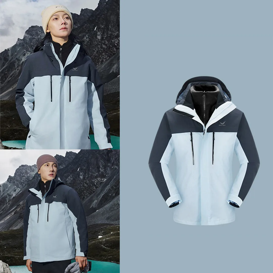 Snow hawk Unisex Winter Detachable 3 in 1 Two Piece Adjustable Hooded Fleece Jackets - Windproof and Waterproof Ski Jacket with Fleece Jacket - Insulated Coat for Cold Weather (Code 79817) - Image 12