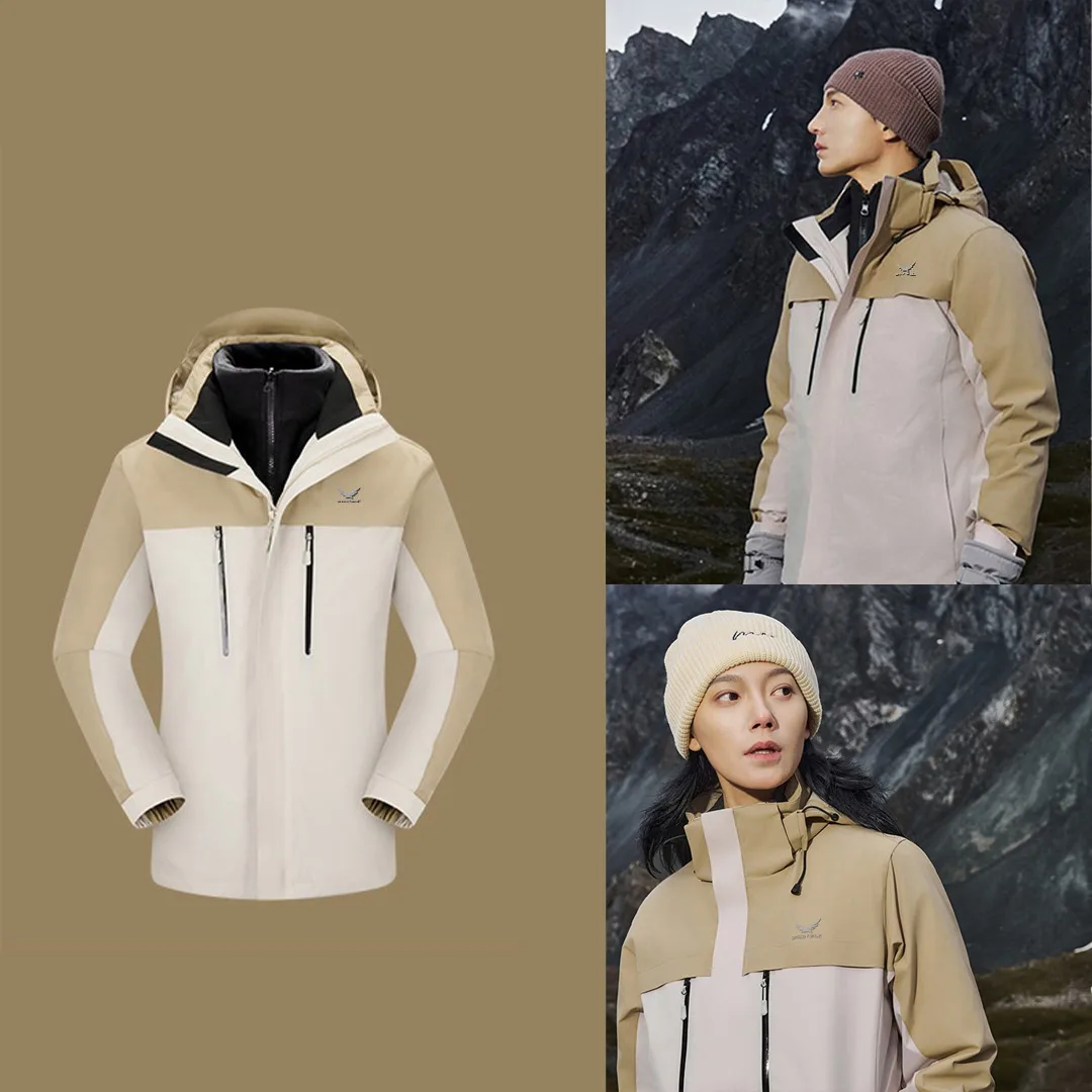 Snow hawk Unisex Winter Detachable 3 in 1 Two Piece Adjustable Hooded Fleece Jackets - Windproof and Waterproof Ski Jacket with Fleece Jacket - Insulated Coat for Cold Weather (Code 79817) - Image 7
