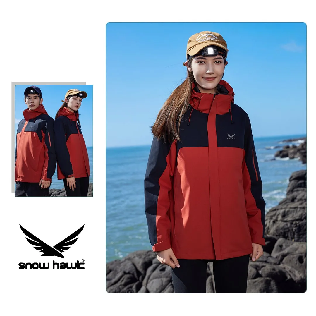 Snow hawk Unisex Winter Detachable 3 in 1 Two Piece Long Sleeve Hooded Fleece Jacket - Windproof and Waterproof Ski Jacket with Fleece Jacket - Insulated Coat for Cold Weather (Code 79819) - Image 7