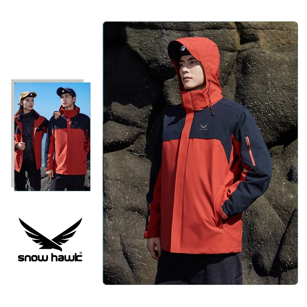Snow hawk Unisex Winter Detachable 3 in 1 Two Piece Long Sleeve Hooded Fleece Jacket - Windproof and Waterproof Ski Jacket with Fleece Jacket - Insulated Coat for Cold Weather (Code 79819) - Image 8