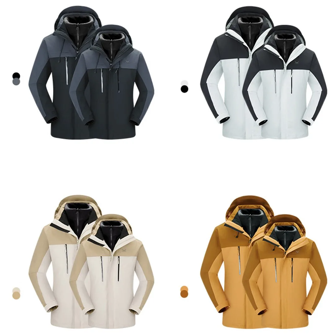 Snow hawk Unisex Winter Detachable 3 in 1 Two Piece Adjustable Hooded Fleece Jackets - Windproof and Waterproof Ski Jacket with Fleece Jacket - Insulated Coat for Cold Weather (Code 79817) - Image 13