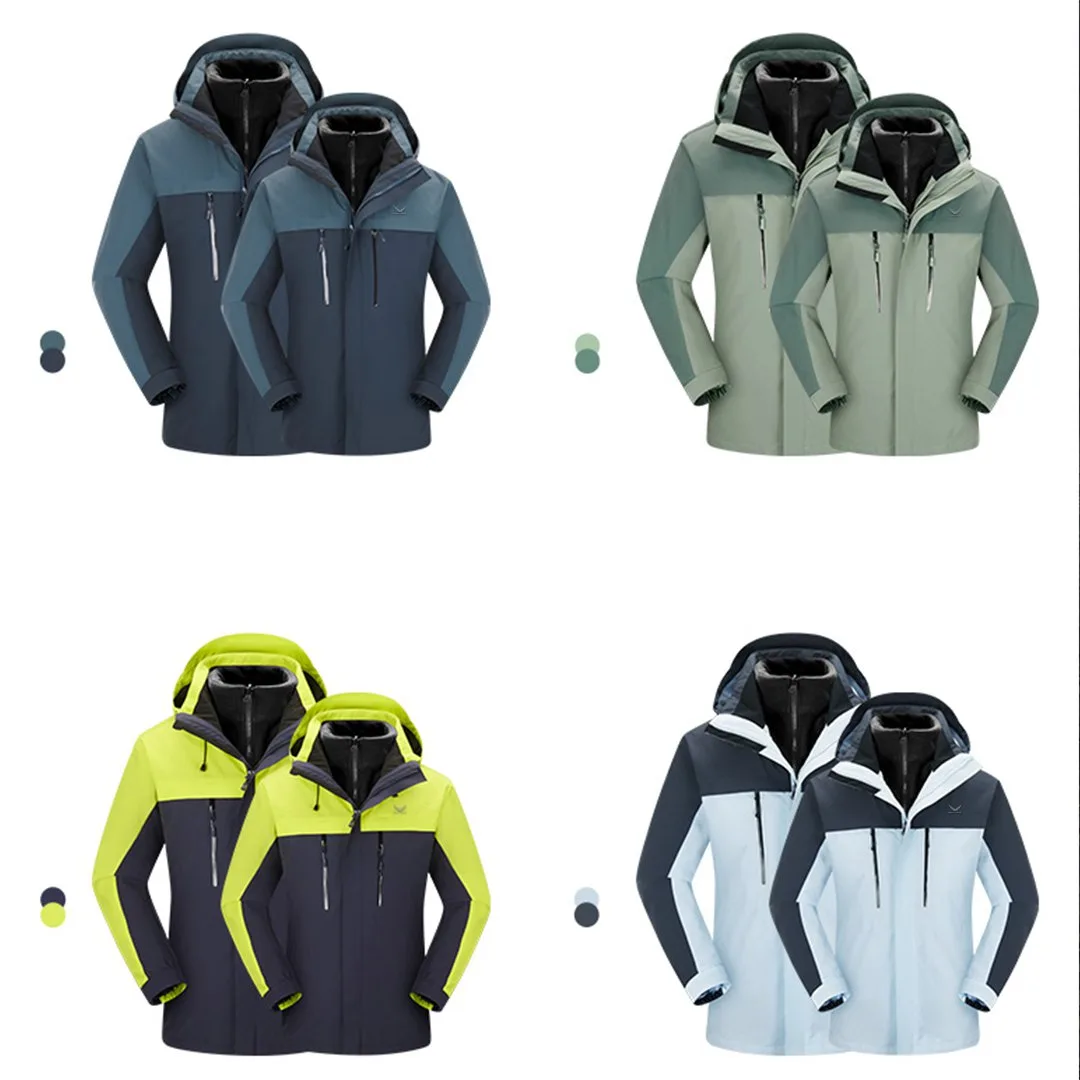 Snow hawk Unisex Winter Detachable 3 in 1 Two Piece Adjustable Hooded Fleece Jackets - Windproof and Waterproof Ski Jacket with Fleece Jacket - Insulated Coat for Cold Weather (Code 79817) - Image 14