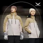 Snow hawk Unisex Winter Detachable 3 in 1 Two Piece Adjustable Hooded Fleece Jackets - Windproof and Waterproof Ski Jacket with Fleece Jacket - Insulated Coat for Cold Weather (Code 79817)