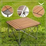 Snow hawk Portable Camping Table Equipped with a Place to Place a Camping Stove, Light Aluminum Adjustable Camp Table, Folding Compact Beach Table for Camping, Hiking, Outdoor, Picnic, Backyards Code SN-A9148 - Image 12