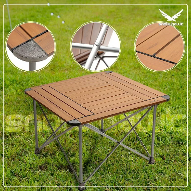 Snow hawk Portable Camping Table Equipped with a Place to Place a Camping Stove, Light Aluminum Adjustable Camp Table, Folding Compact Beach Table for Camping, Hiking, Outdoor, Picnic, Backyards Code SN-A9148 - Image 12