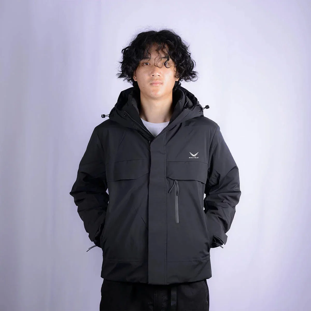 Snow hawk Men's Lightweight Packable Hooded Down Jacket Insulated Winter Coat (Code 88165) - Image 1