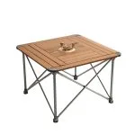 Snow hawk Portable Camping Table Equipped with a Place to Place a Camping Stove, Light Aluminum Adjustable Camp Table, Folding Compact Beach Table for Camping, Hiking, Outdoor, Picnic, Backyards Code SN-A9148