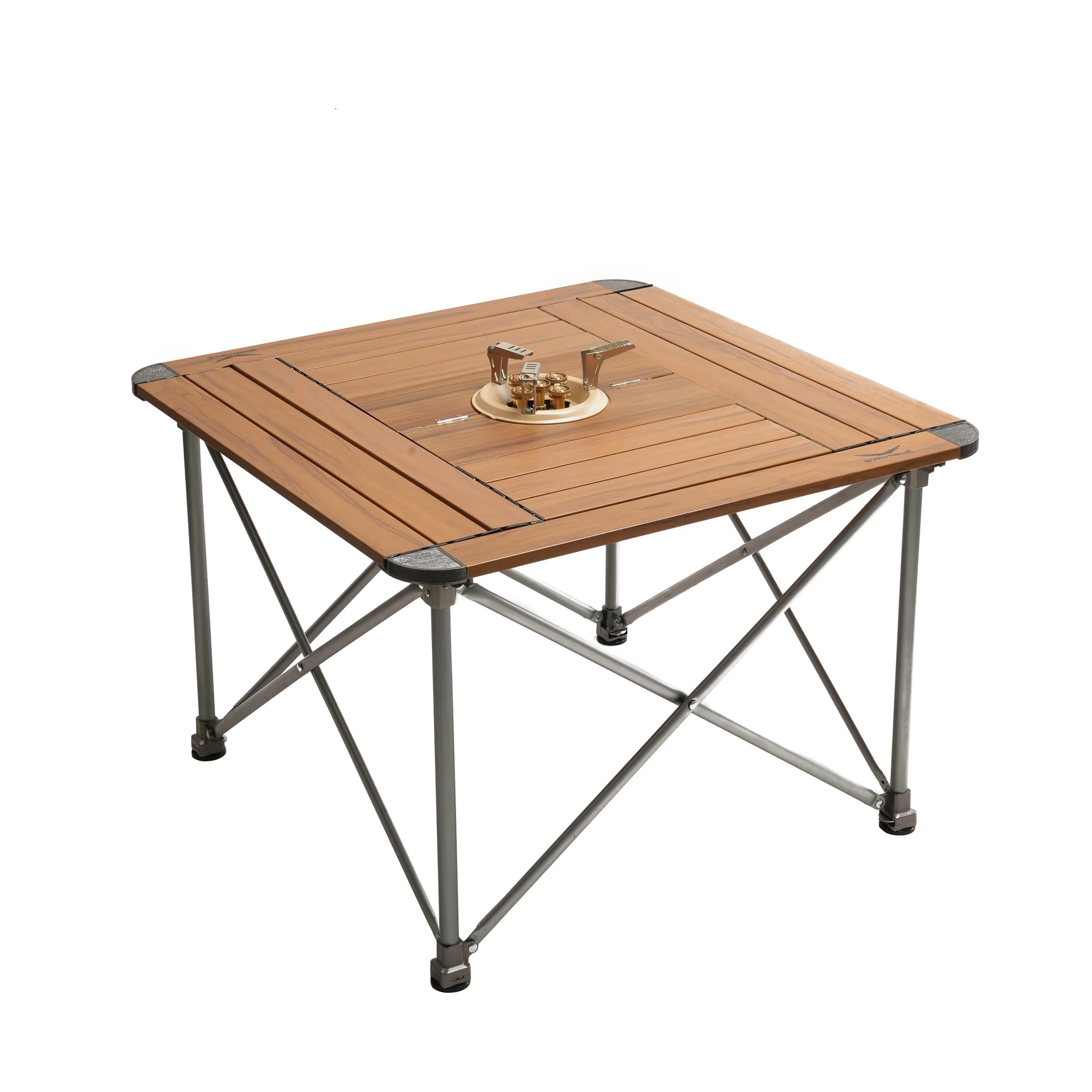 DSC03417 Snow hawk Portable Camping Table Equipped with a Place to Place a Camping Stove, Light Aluminum Adjustable Camp Table, Folding Compact Beach Table for Camping, Hiking, Outdoor, Picnic, Backyards Code SN-A9148 - Image 1