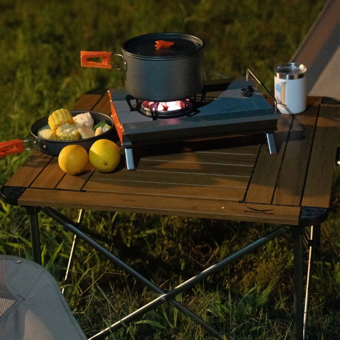 Snow hawk Portable Camping Table Equipped with a Place to Place a Camping Stove, Light Aluminum Adjustable Camp Table, Folding Compact Beach Table for Camping, Hiking, Outdoor, Picnic, Backyards Code SN-A9148 - Image 14