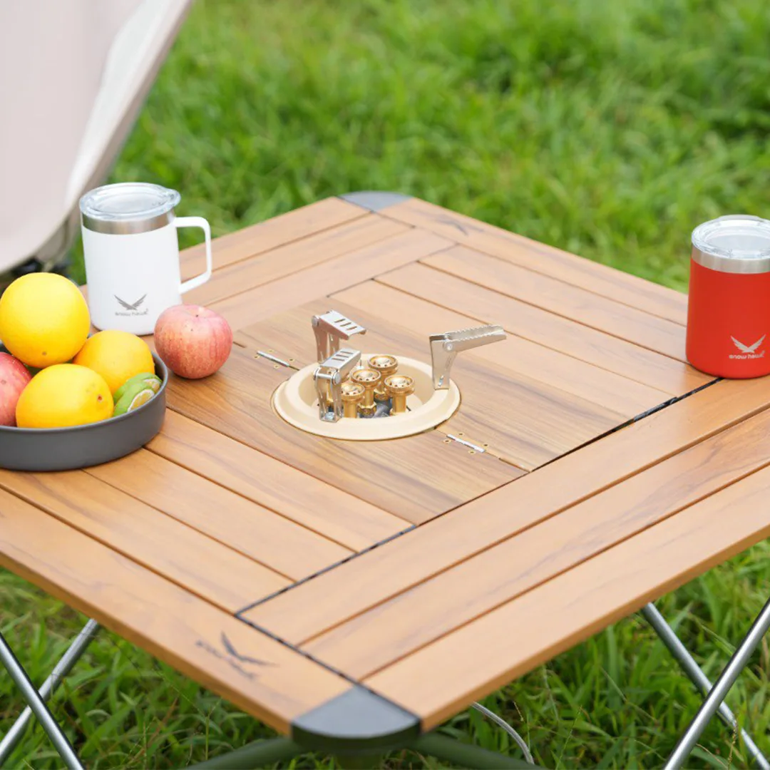 Snow hawk Portable Camping Table Equipped with a Place to Place a Camping Stove, Light Aluminum Adjustable Camp Table, Folding Compact Beach Table for Camping, Hiking, Outdoor, Picnic, Backyards Code SN-A9148 - Image 18