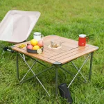 Snow hawk Portable Camping Table Equipped with a Place to Place a Camping Stove, Light Aluminum Adjustable Camp Table, Folding Compact Beach Table for Camping, Hiking, Outdoor, Picnic, Backyards Code SN-A9148 - Image 2