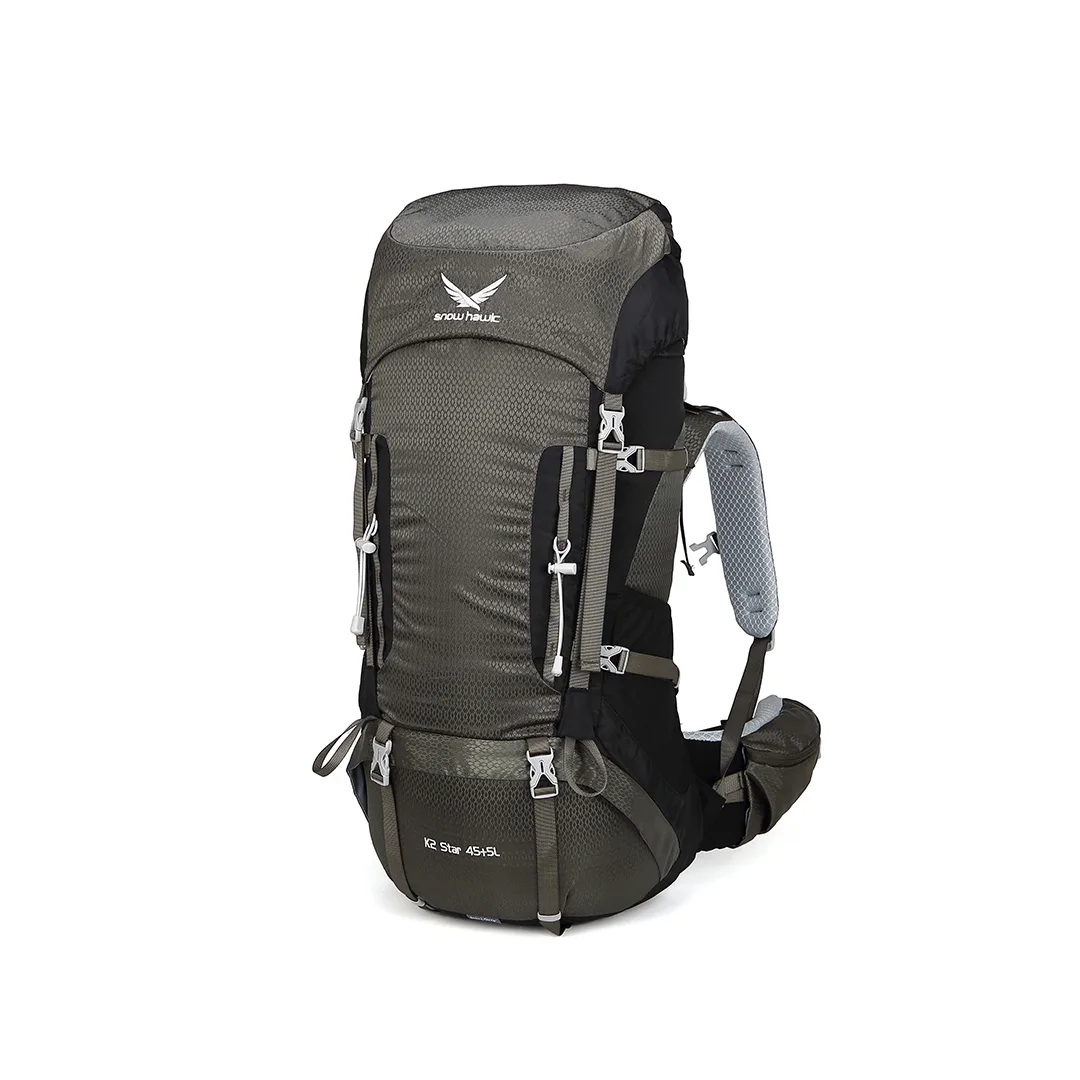 Snow hawk Mountaineering 45+5L Backpack K2 STAR Model for Climbing, Hiking, Outdoor Camping, Lightweight with Waterproof Rain Cover, Travel Backpacking, Suitable for Adults, Unisex, Multi-Color(Code SN-B3128) - Image 4