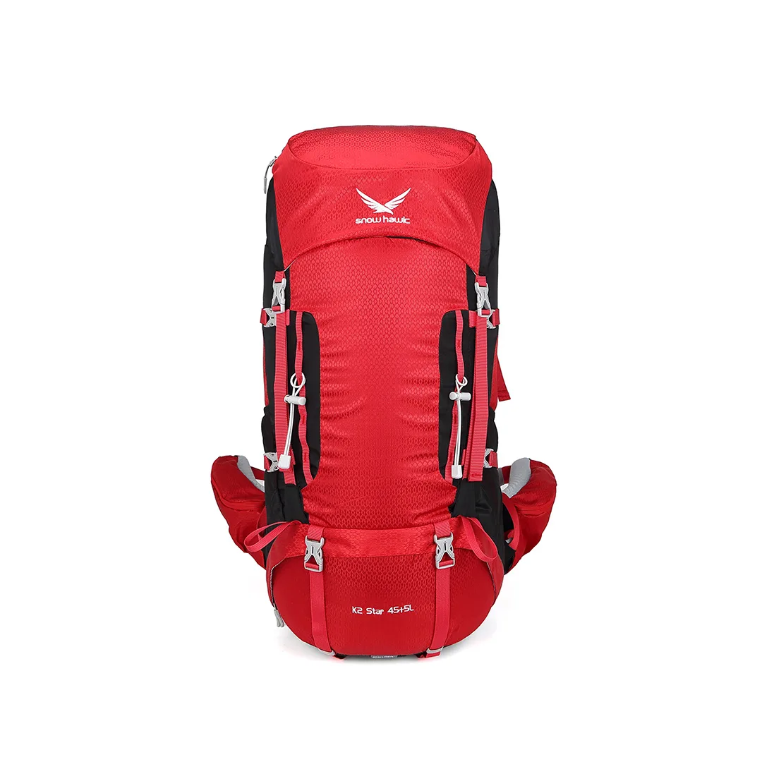 Snow hawk Mountaineering 45+5L Backpack K2 STAR Model for Climbing, Hiking, Outdoor Camping, Lightweight with Waterproof Rain Cover, Travel Backpacking, Suitable for Adults, Unisex, Multi-Color(Code SN-B3128) - Image 9