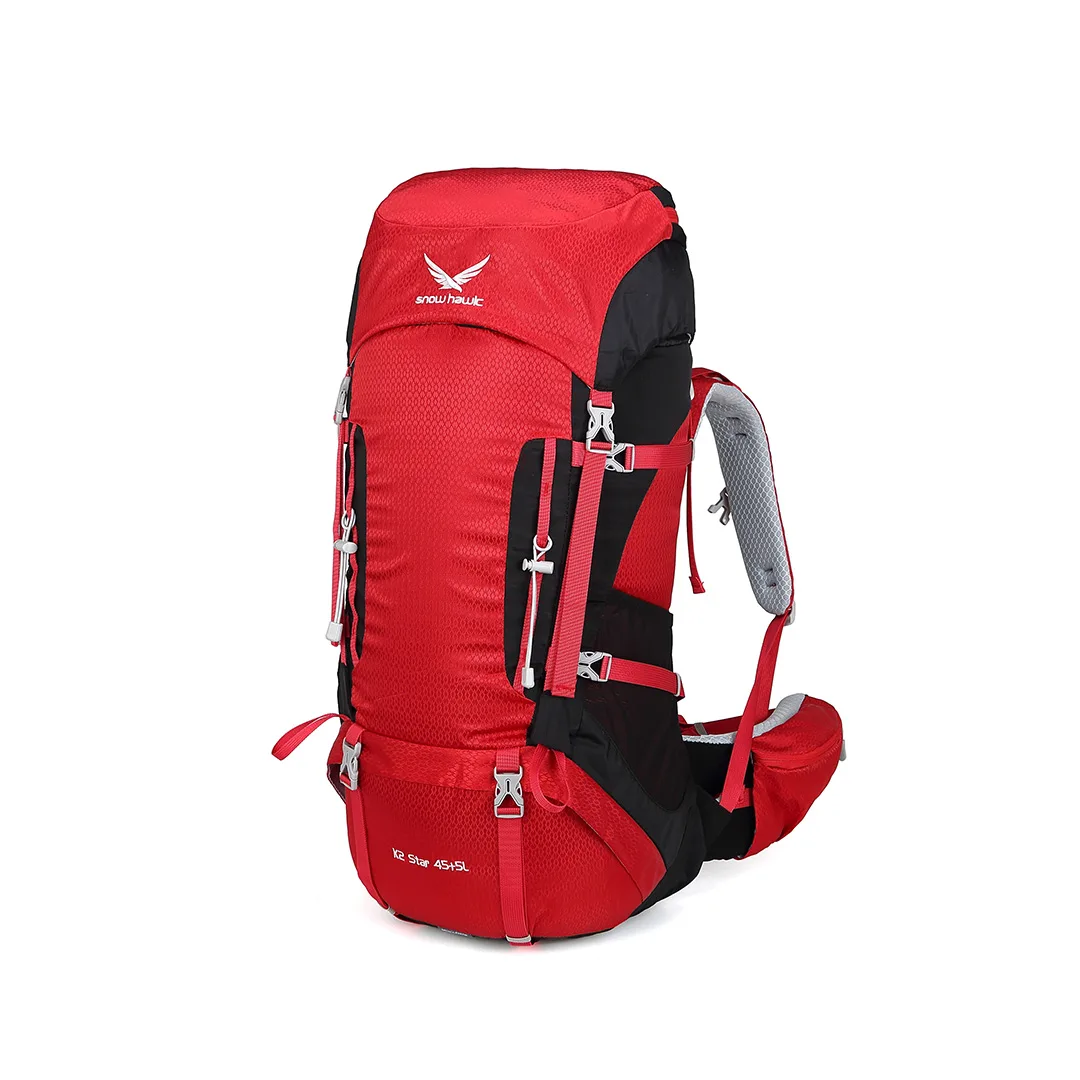 Snow hawk Mountaineering 45+5L Backpack K2 STAR Model for Climbing, Hiking, Outdoor Camping, Lightweight with Waterproof Rain Cover, Travel Backpacking, Suitable for Adults, Unisex, Multi-Color(Code SN-B3128) - Image 2