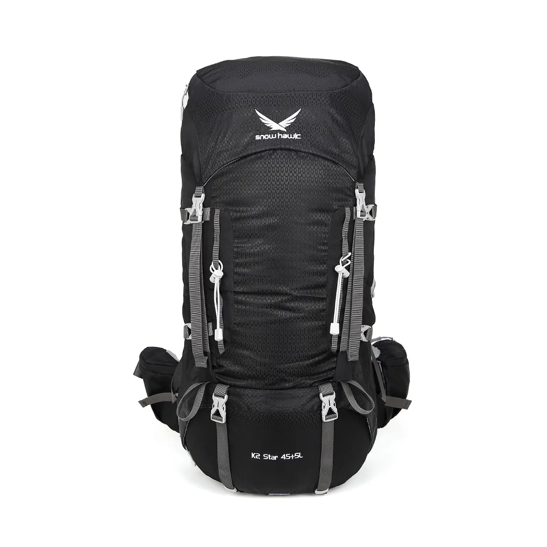 Snow hawk Mountaineering 45+5L Backpack K2 STAR Model for Climbing, Hiking, Outdoor Camping, Lightweight with Waterproof Rain Cover, Travel Backpacking, Suitable for Adults, Unisex, Multi-Color(Code SN-B3128) - Image 6