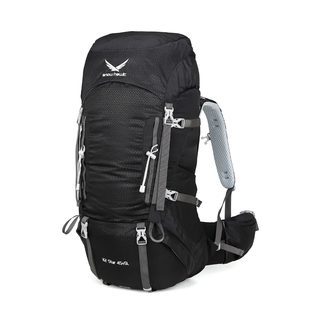 Snow hawk Mountaineering 45+5L Backpack K2 STAR Model for Climbing, Hiking, Outdoor Camping, Lightweight with Waterproof Rain Cover, Travel Backpacking, Suitable for Adults, Unisex, Multi-Color(Code SN-B3128) - Image 1