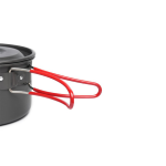 Snow hawk Camping Cookware Set, Camping Cookware, Outdoor Aluminum Cookware Kit with Frying Pan, Pot with Lid, Kettle, 3 Plates, 3 Bowls, 1 Spoon, 1 Ladle, 1 Sponge for Picnic, Backpacking, for Family Picnic, Lightweight, Reusable Plastic Dinnerware Set, Small Portable Size, 14 Pieces Portable for 3 People (Code SN-T 111) - Image 12