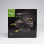 Snow hawk Camping Cookware Set, Camping Cookware, Outdoor Aluminum Cookware Kit with Frying Pan, Pot with Lid, Kettle, 3 Plates, 3 Bowls, 1 Spoon, 1 Ladle, 1 Sponge for Picnic, Backpacking, for Family Picnic, Lightweight, Reusable Plastic Dinnerware Set, Small Portable Size, 14 Pieces Portable for 3 People (Code SN-T 111) - Image 40