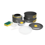 Snow hawk Camping Cookware Set, Camping Cookware, Outdoor Aluminum Cookware Kit with Frying Pan, Pot with Lid, Kettle, 3 Plates, 3 Bowls, 1 Spoon, 1 Ladle, 1 Sponge for Picnic, Backpacking, for Family Picnic, Lightweight, Reusable Plastic Dinnerware Set, Small Portable Size, 14 Pieces Portable for 3 People (Code SN-T 111) - Image 41