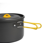 Snow hawk Camping Cookware Set, Camping Cookware, Outdoor Aluminum Cookware Kit with Frying Pan, Pot with Lid, Kettle, 3 Plates, 3 Bowls, 1 Spoon, 1 Ladle, 1 Sponge for Picnic, Backpacking, for Family Picnic, Lightweight, Reusable Plastic Dinnerware Set, Small Portable Size, 14 Pieces Portable for 3 People (Code SN-T 111) - Image 48