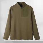 Snow hawk Men's Lightweight Half-Zip Long Sleeve T-Shirt (Code 7456) Windproof, Breathable and Durable, for Mountaineering, Hiking, Running - Image 2