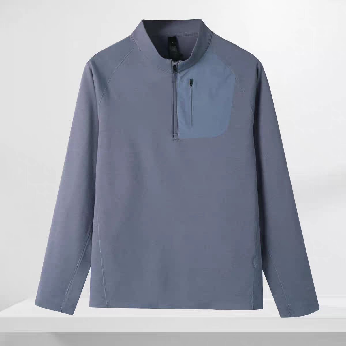 7456 (8) Snow hawk Men's Lightweight Half-Zip Long Sleeve T-Shirt (Code 7456) Windproof, Breathable and Durable, for Mountaineering, Hiking, Running - Image 1