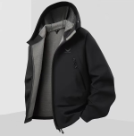 Snow hawk Men's Lightweight Windstopper jacket(code SN-C2172), Hooded, Windproof and Water Resistant, Breathable, Winter Windbreaker Jacket for Mountaineering, Running, Hiking - Image 4