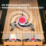 Snow hawk Ultralight Portable Infrared Gas Stove BLAZE Model, High-Efficiency Wind-Resistant Backpacking Stove with Piezo Ignition, UFO Stove, 3.0kW Folding Camping Stove for Hiking, Picnic & Outdoor Survival(Code SN-C6197) - Image 8