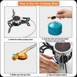 Snow hawk Ultralight Portable Infrared Gas Stove BLAZE Model, High-Efficiency Wind-Resistant Backpacking Stove with Piezo Ignition, UFO Stove, 3.0kW Folding Camping Stove for Hiking, Picnic & Outdoor Survival(Code SN-C6197) - Image 13