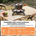 Snow hawk Ultralight Portable Infrared Gas Stove BLAZE Model, High-Efficiency Wind-Resistant Backpacking Stove with Piezo Ignition, UFO Stove, 3.0kW Folding Camping Stove for Hiking, Picnic & Outdoor Survival(Code SN-C6197) - Image 10