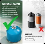Snow hawk Ultralight Portable Infrared Gas Stove BLAZE Model, High-Efficiency Wind-Resistant Backpacking Stove with Piezo Ignition, UFO Stove, 3.0kW Folding Camping Stove for Hiking, Picnic & Outdoor Survival(Code SN-C6197) - Image 11