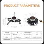 Snow hawk Ultralight Portable Infrared Gas Stove BLAZE Model, High-Efficiency Wind-Resistant Backpacking Stove with Piezo Ignition, UFO Stove, 3.0kW Folding Camping Stove for Hiking, Picnic & Outdoor Survival(Code SN-C6197) - Image 5