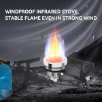 Snow hawk Ultralight Portable Infrared Gas Stove BLAZE PRO Model, High-Efficiency Wind-Resistant Backpacking Stove with Piezo Ignition, UFO Stove, 3.0kW Folding Camping Stove for Hiking, Picnic & Outdoor Survival(Code SN-C6198) - Image 6
