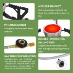 Snow hawk Ultralight Portable Infrared Gas Stove BLAZE PRO Model, High-Efficiency Wind-Resistant Backpacking Stove with Piezo Ignition, UFO Stove, 3.0kW Folding Camping Stove for Hiking, Picnic & Outdoor Survival(Code SN-C6198) - Image 8