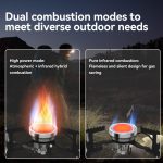 Snow hawk Ultralight Portable Infrared Gas Stove BLAZE PRO Model, High-Efficiency Wind-Resistant Backpacking Stove with Piezo Ignition, UFO Stove, 3.0kW Folding Camping Stove for Hiking, Picnic & Outdoor Survival(Code SN-C6198) - Image 10