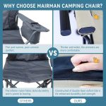 Snow hawk Camping Chair Adjustable High Back, Oversized Folding Chair for Adults with Cup Holder, Heavy Duty Portable Camping Chairs Supports 400 lbs (Code G403KR) - Image 10