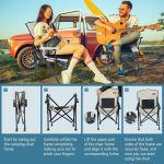 Snow hawk Camping Chair Adjustable High Back, Oversized Folding Chair for Adults with Cup Holder, Heavy Duty Portable Camping Chairs Supports 400 lbs (Code G403KR) - Image 16